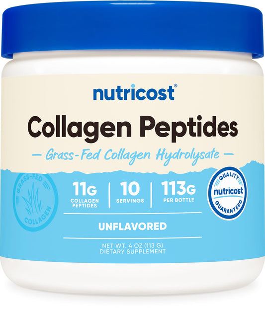 Nutricost Collagen Peptides Powder 4 oz Unflavored – Type I & III