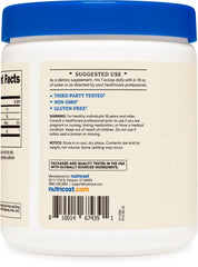 Nutricost Colostrum Powder tub with lid shows 76 servings