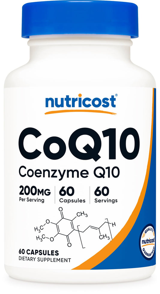 Nutricost CoQ10 200mg bottle label