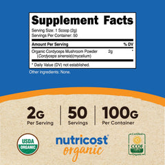 Cordyceps powder scoop with 2g serving