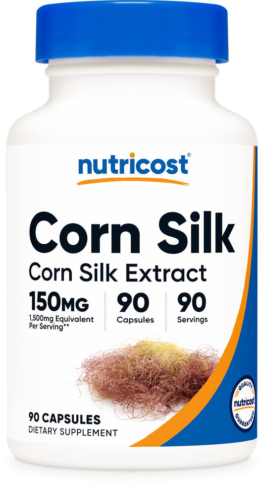 Nutricost Corn Silk 150mg 90 Capsules bottle front view