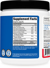 Nutrition facts panel highlighting vitamins and minerals