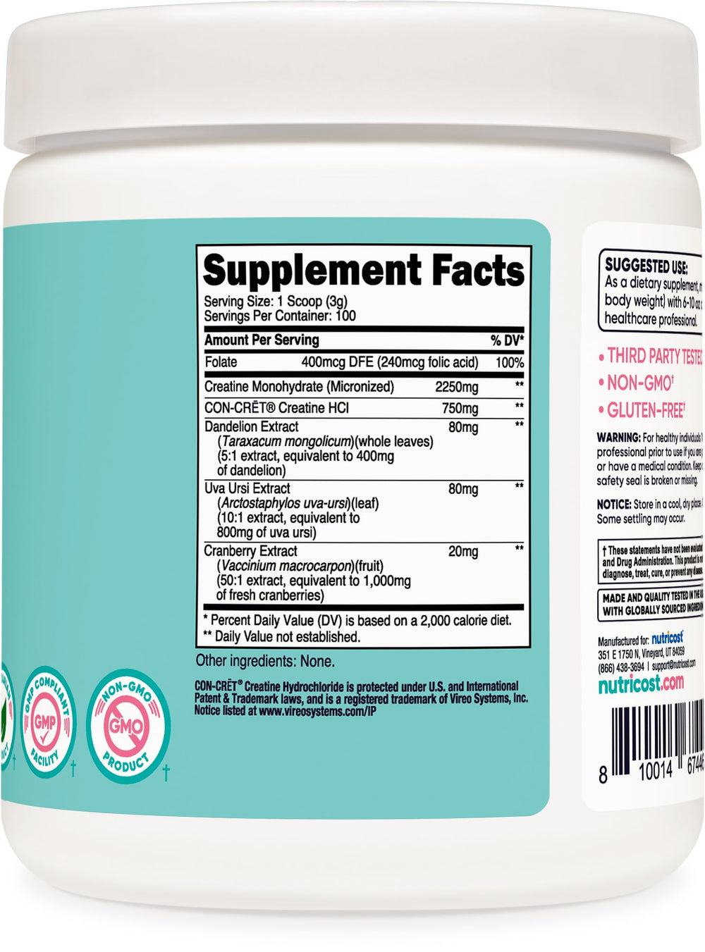 Manufacturing facility compliant with GMP and FDA registration