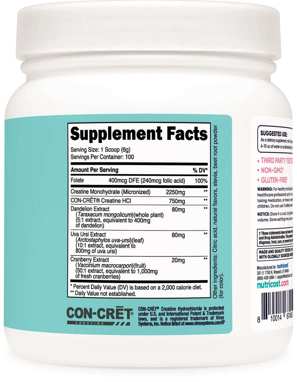 Strawberry Lemonade flavored creatine powder in serving scoop