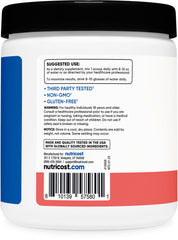 Vegan, Gluten-Free, GMO-Free icons on Nutricost packaging