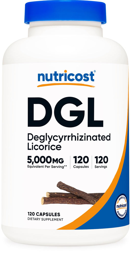 Nutricost DGL Licorice Extract Capsules bottle label