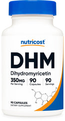 Nutricost Dihydromyricetin DHM capsules bottle with 350mg per capsule, 90 capsules