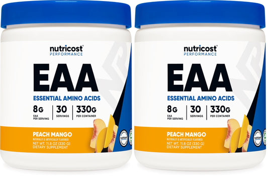 Nutricost EAA Powder Peach Mango Pack of 2 front view