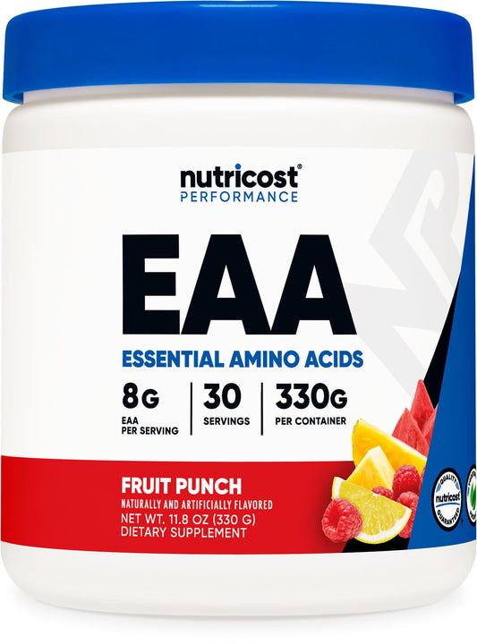 Nutricost EAA Powder Fruit Punch canister front view