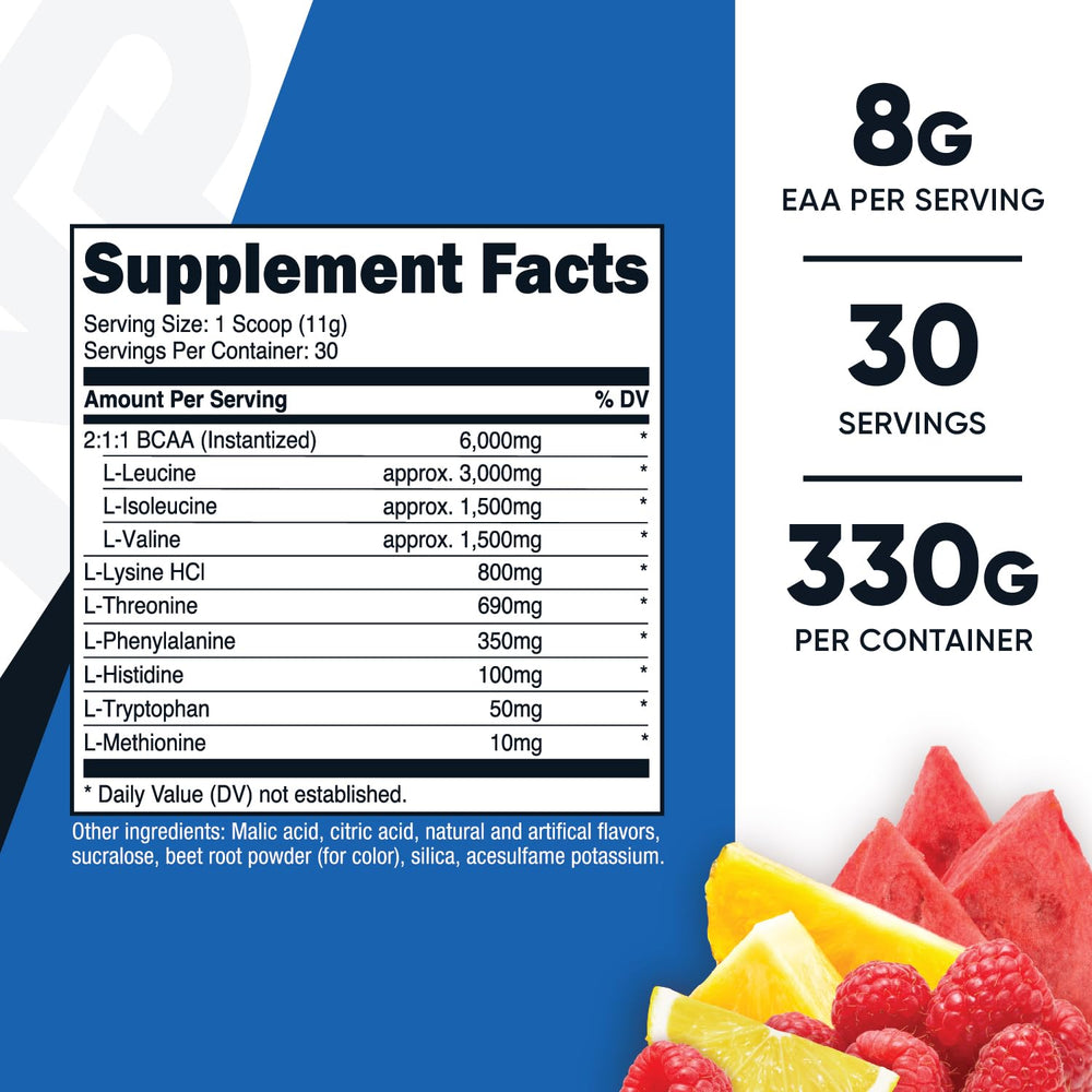 Nutricost EAA Powder Fruit Punch label close-up