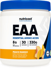 Nutricost EAA Powder Peach Mango bottle front