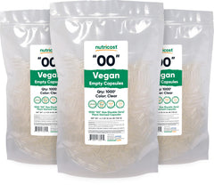 GMP allergen-free Nutricost empty capsules Size 00
