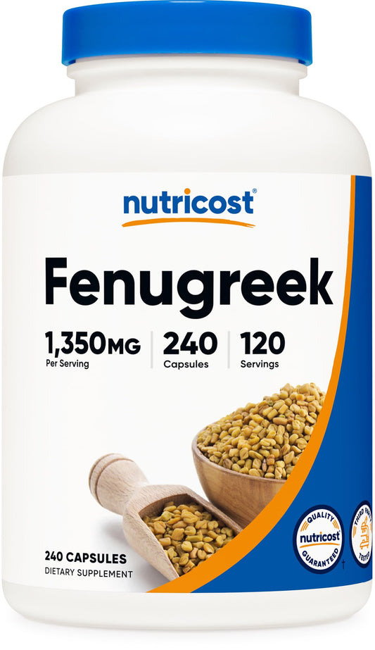 Nutricost Fenugreek Seed 1350mg bottle front