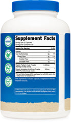 GMP compliant, FDA registered facility emblem with Gluten Free and Non-GMO indicators