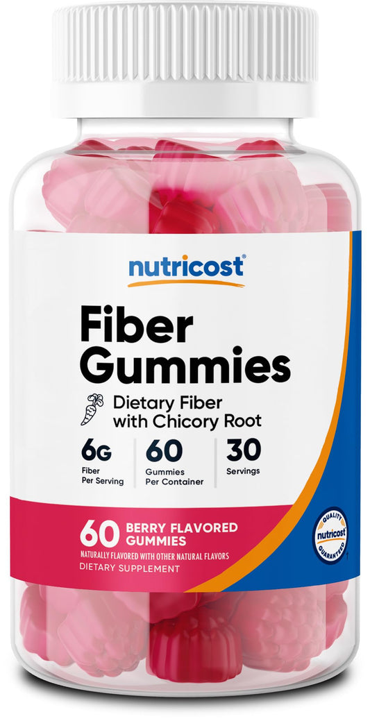 Nutricost Fiber Gummies Berry bottle front