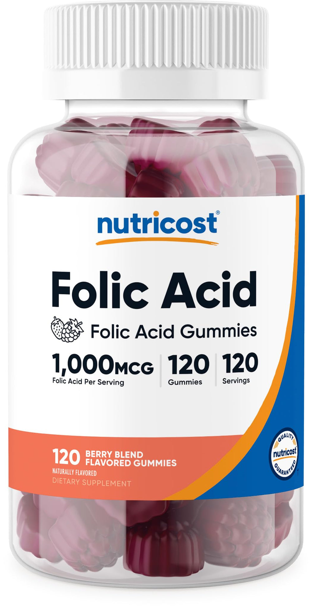 Nutricost Folic Acid Gummies bottle front