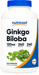 Nutricost Ginkgo Biloba 120mg bottle front view
