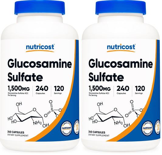 Main product image: Nutricost Glucosamine Sulfate 1500mg Pack of 2