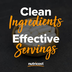 Third-party testing seal on Nutricost Glucosamine product
