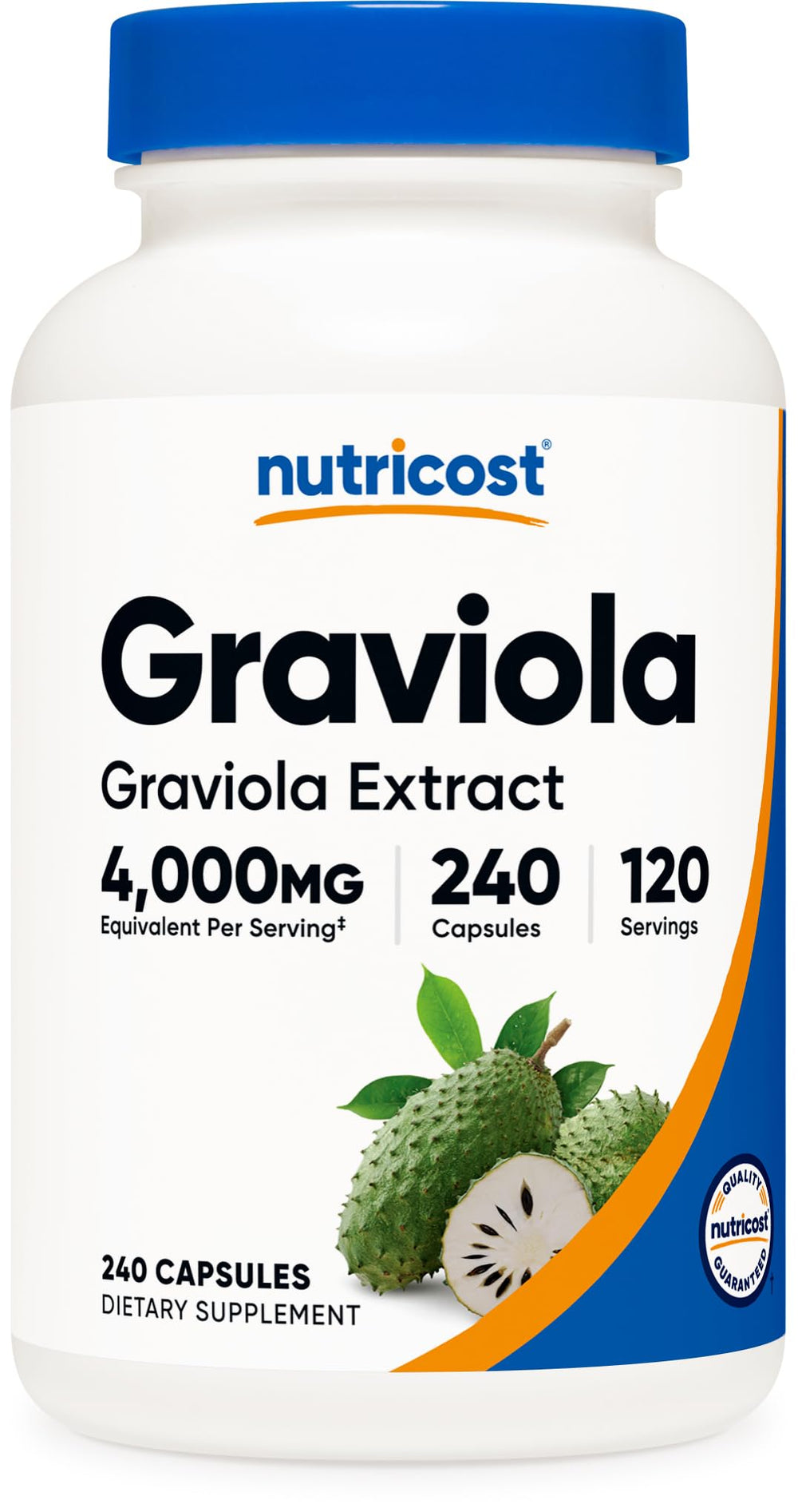 Nutricost Graviola Extract 4000mg equivalent per serving in 240 vegan capsules