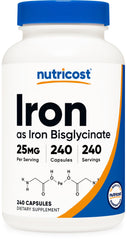 Nutricost Iron Bisglycinate 25mg bottle