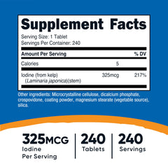 Front view of Nutricost Kelp Tablets bottle
