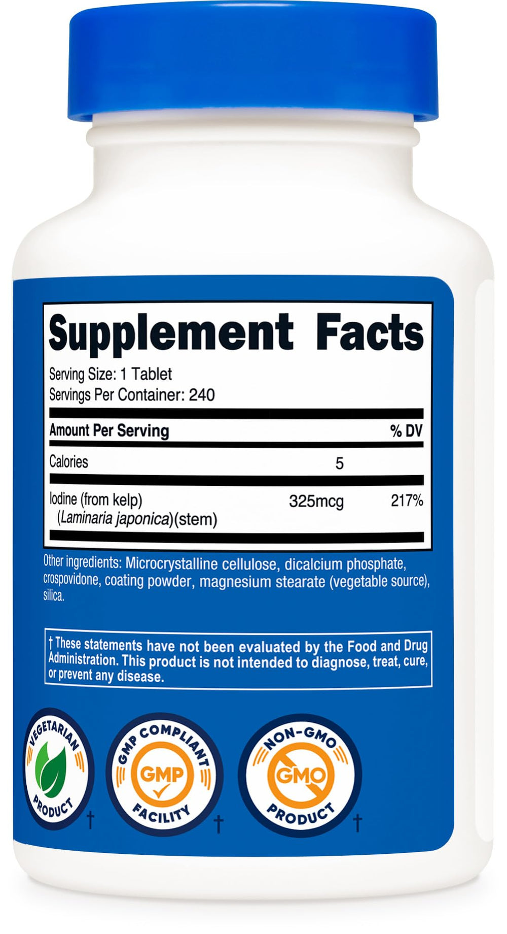 GMP compliant facility seal on Nutricost bottle