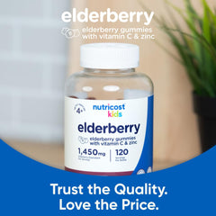 Kids friendly gummy vitamins on white background