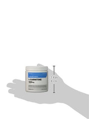 Graphic showing 100 servings per bottle for Nutricost L-Carnitine Tartrate Powder