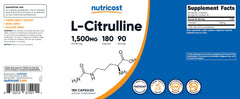Packaging variations for Nutricost L-Citrulline bottle