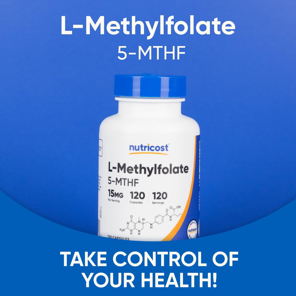 Supplement facts and ingredients on Nutricost L-Methylfolate label