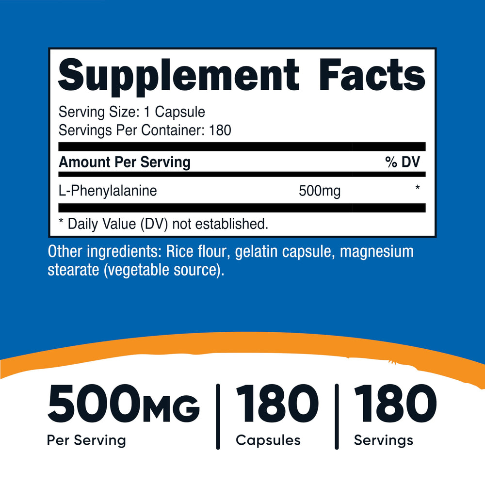 Bottle label highlighting 180 capsules