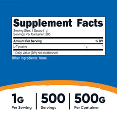 Close-up of Nutricost L-Tyrosine powder