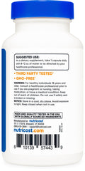 Non-GMO and Gluten Free packaging icons on Nutricost bottle