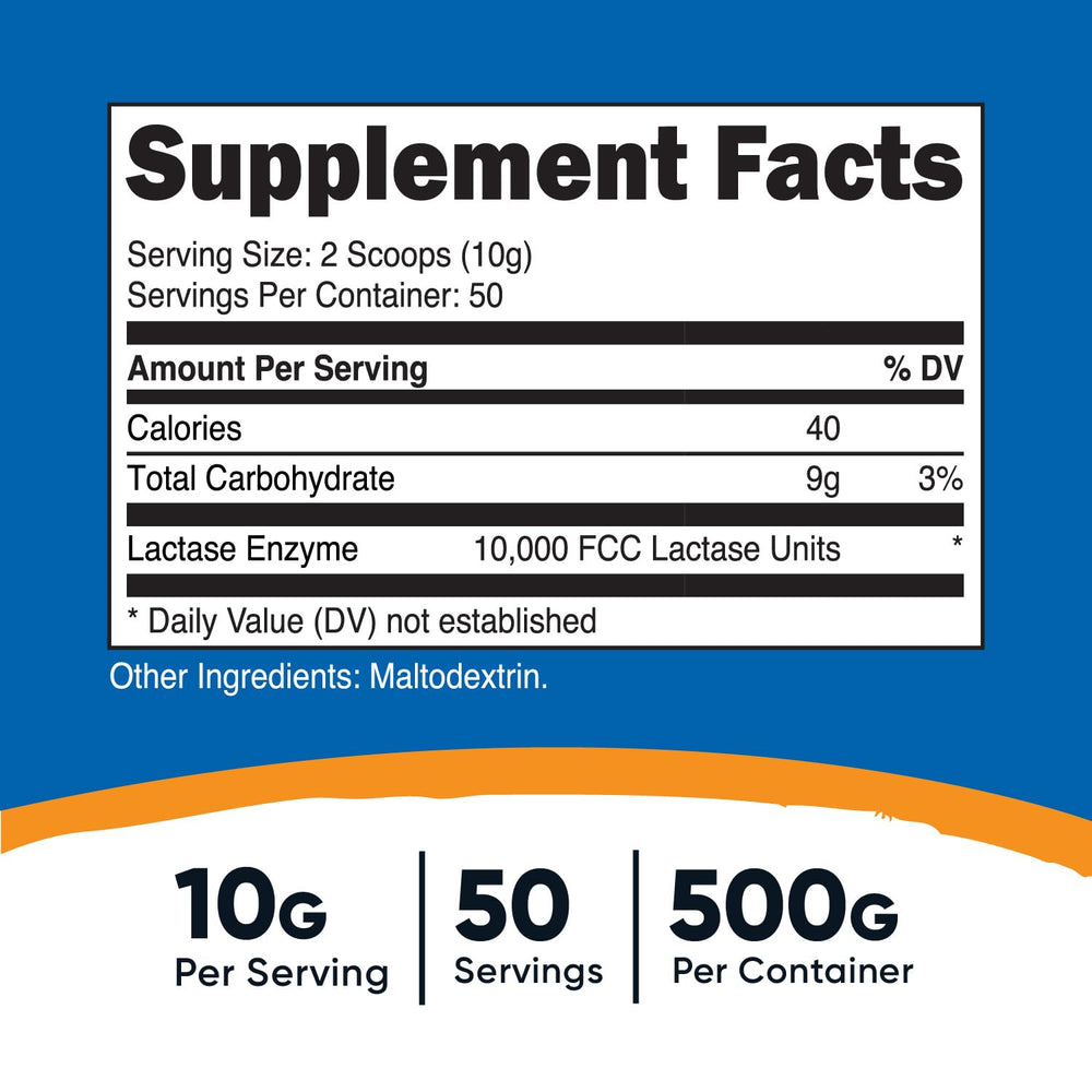Close-up of lactase powder texture