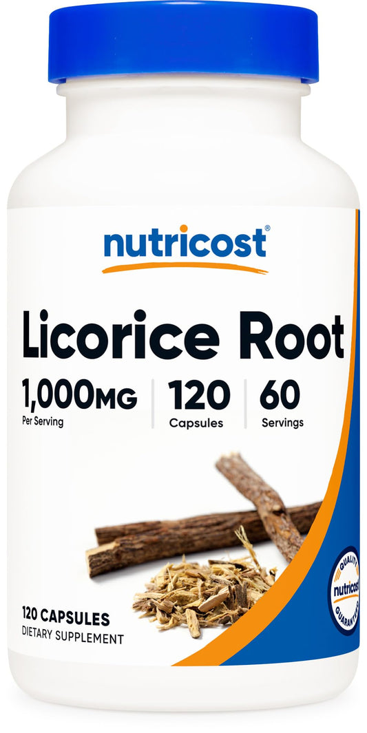 Nutricost Licorice Root 500mg bottle – 120 capsules