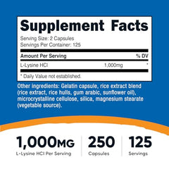 Close-up of bottle label showing 1000mg per serving and 500mg per capsule