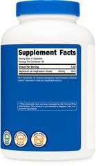 Manufacturing facility certifications (NSF GMP FDA compliant) for Nutricost Magnesium Citrate