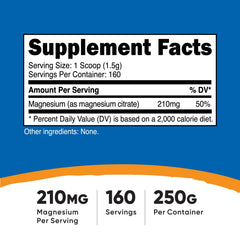 Serving scoop with Nutricost magnesium citrate powder