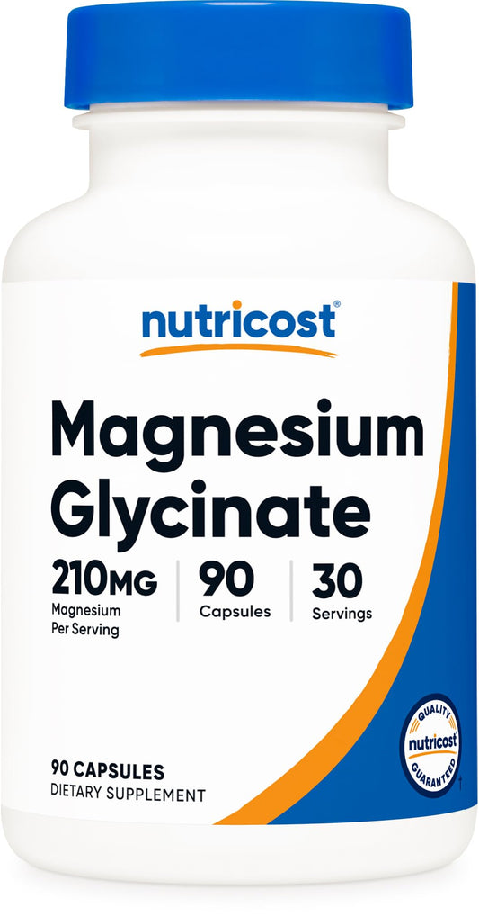 Nutricost Magnesium Glycinate Capsules bottle and label