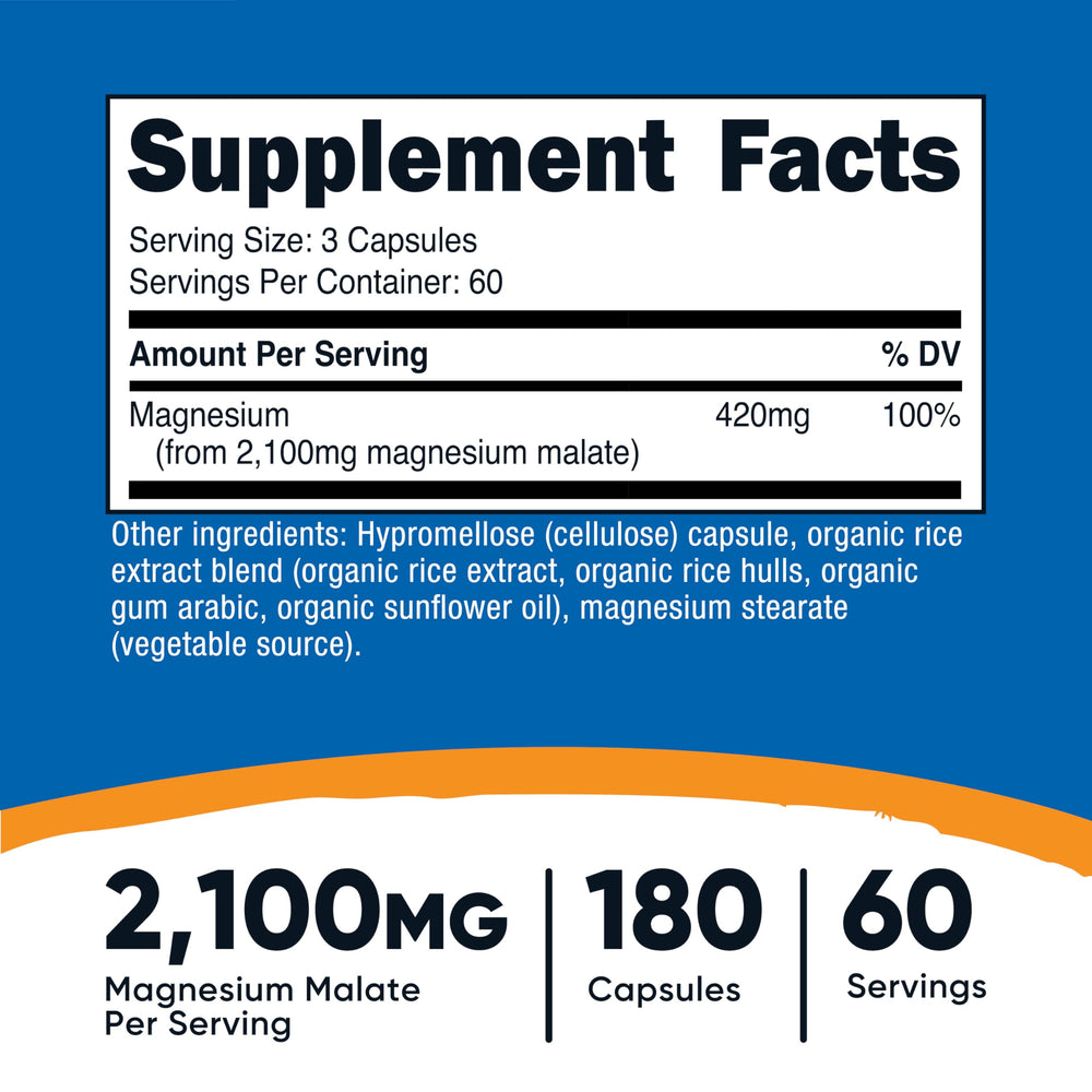 Close-up of Veggie capsules used in Nutricost Magnesium Malate