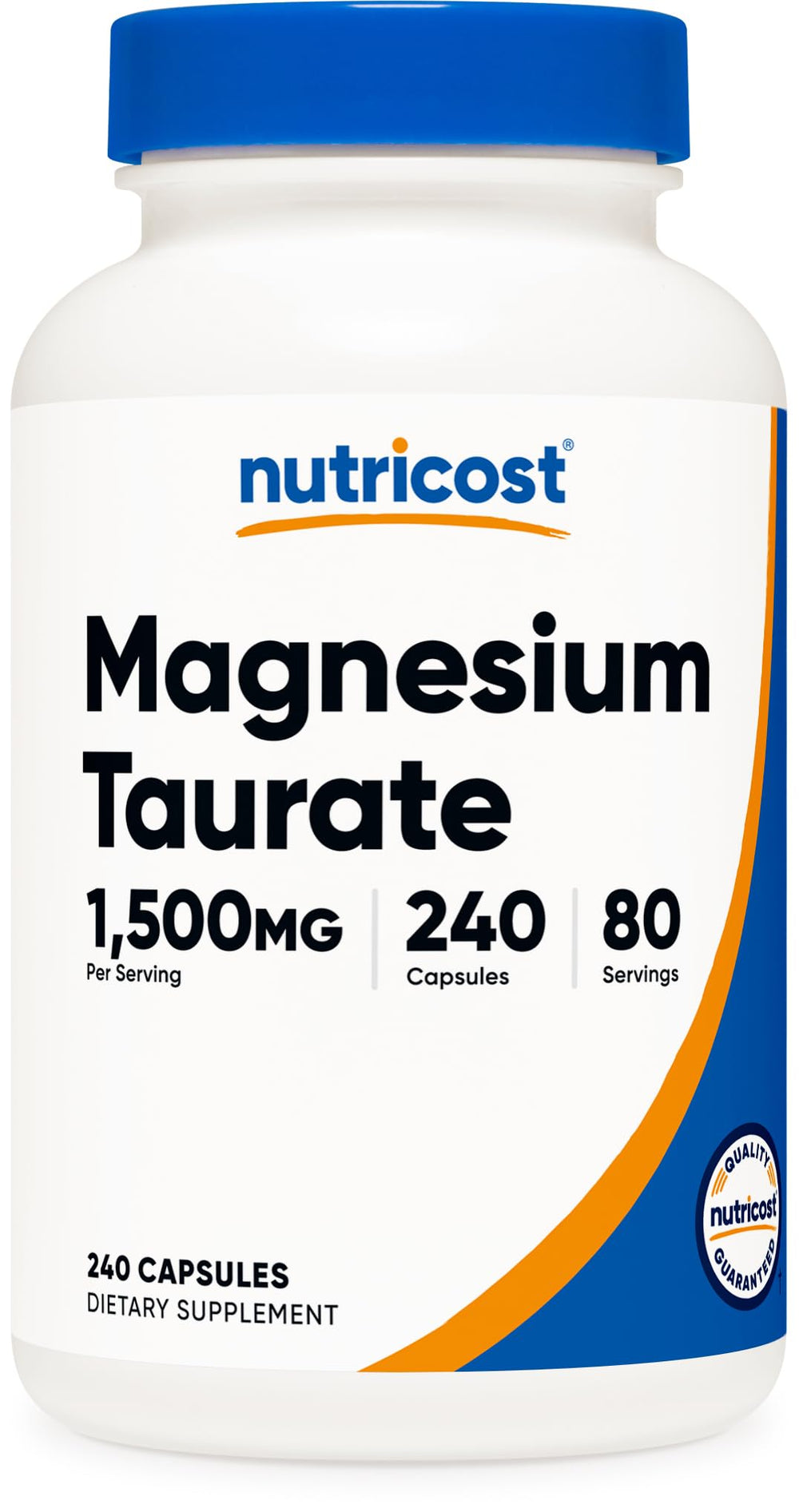 Nutricost Magnesium Taurate 1500mg bottle front label