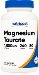 Nutricost Magnesium Taurate 1500mg bottle front label
