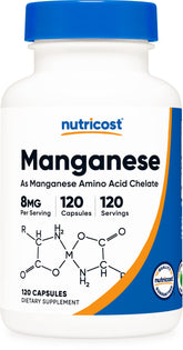 Nutricost Manganese Chelate 8mg capsules - front view