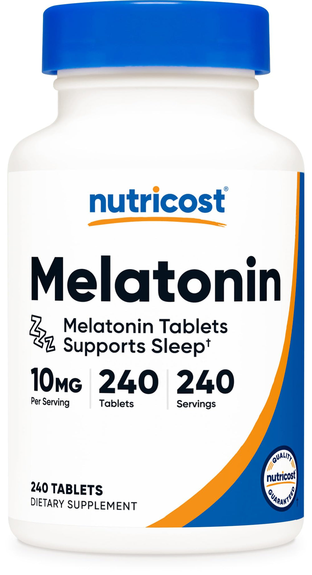 Nutricost Melatonin 10mg bottle front view
