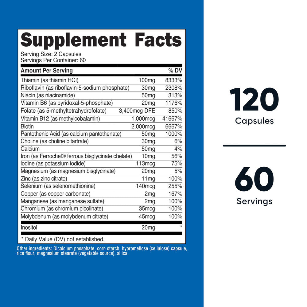 Packaging for Nutricost Methylated Vitamin B Complex