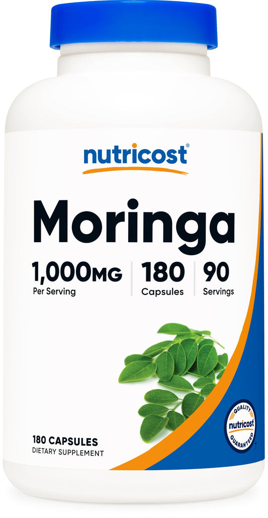 Nutricost Moringa Capsules bottle – 180 capsules