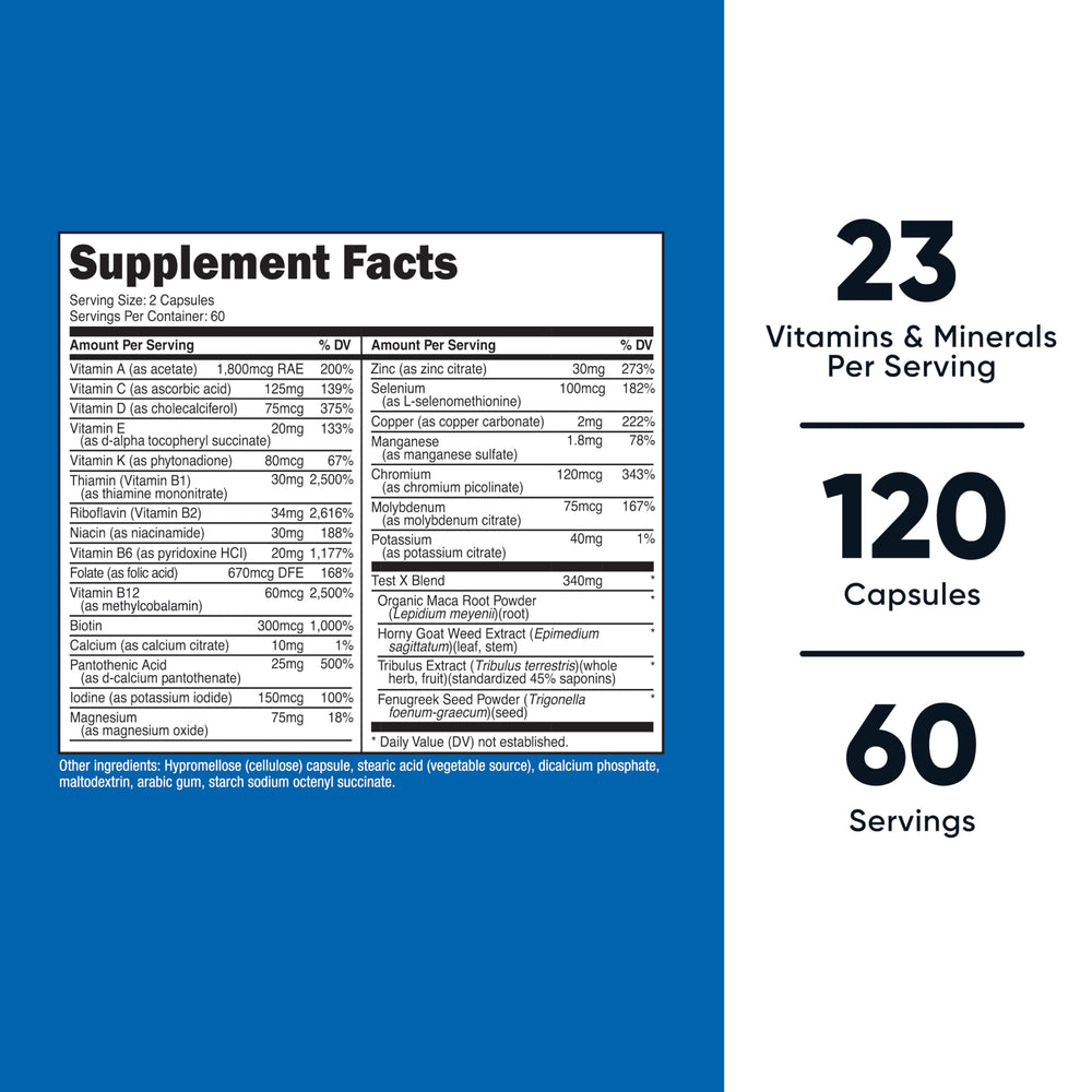 Back view of Nutricost Multivitamin for Men bottle