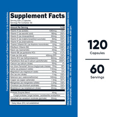 Label of Nutricost Multivitamin with Probiotics