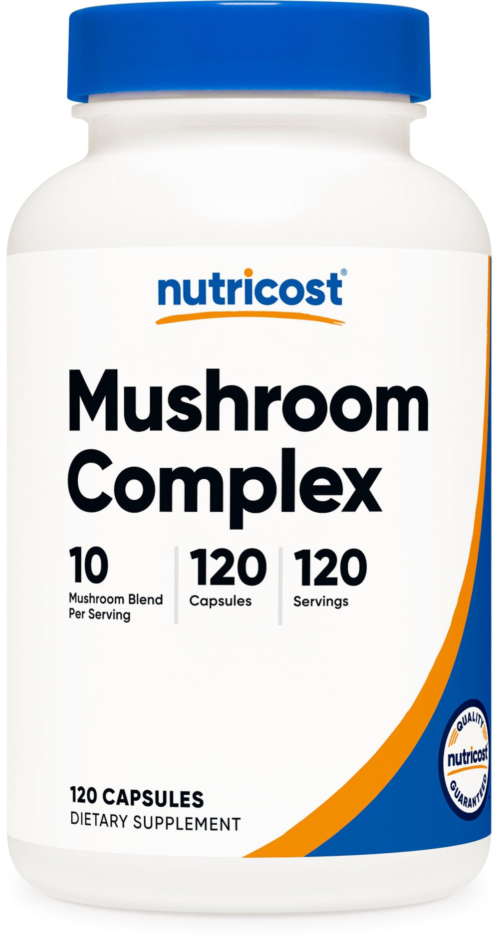 Nutricost Mushroom Complex 120 capsules bottle - front view